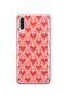 Samsung Galaxy A70 Compatible Retro Heart Pattern Transparent Phone Case