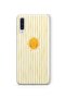 Samsung Galaxy A70 Compatible Yellow Striped Sun Pattern Transparent Phone Case