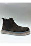 Genuine Leather Nubuck Transparent Sole Chelsea Model Brown Winter Men's Boots - 2