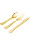Silver Plastic Silverware Disposable Cutlery Set (72, Golden) - 6
