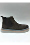 Genuine Leather Nubuck Transparent Sole Chelsea Model Brown Winter Men's Boots