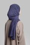 Combed Cotton Shawl - Denim Blue - 3