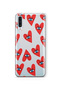 Samsung Galaxy A70 Compatible Transparent Phone Case with Eye Heart Pattern