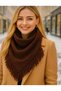 Brown Tassels Cool Style and Stylish Style and Fashion Icon Triangle Knitwear Shoulder Shawl 160*50 cm