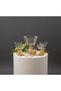 Karen 7-Piece Cast Iron Pedestal Serving Bowl Set Magnolia Ice Cream Bowl Jup & Salad Bowl Set - 2