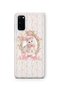Samsung Galaxy S20 Fe Compatible Pink Bow Cat Pattern Transparent Phone Case