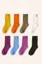 6 Pairs of Colorful Thermal Women's Towel Winter Socks (Heat Absorbing) - 2