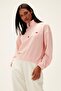 22.04.12.004-C39 Scarlette Half Zip Women's Sweatshirt Pink - 2