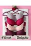 Miss Perry Supported 4-Pack Color Mixed Padded Bra