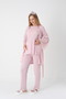 Women's Powder Lace Detailed Long Sleeve Special Design Maternity Pajama Set - 8
