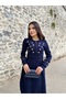 Heart Embroidered Stylish Knit Dress - 6