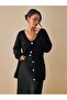Yumoş Feather Standard Length Jacket Model Knitwear Cardigan