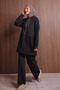 Women's Chain Corded Hooded Imported Scuba Hijab Suit 1121 - 3