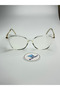 نظارات LUNERA شفافة طراز CATEYE مع عدسة زرقاء مضيئة وشاشة عرض 55 EKARTMAN