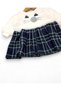Baby Girl Cat Embroidered Plaid Pattern Plush Dress 6-9-12-18 Months - 2