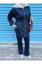 Stone Detailed Denim Suit