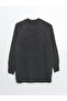Gray Crew Neck Oversize Women's Knitwear Tunic - 6