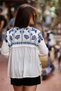 White Color Embroidered Bohemian Jacket - 2