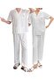 Couple Matching Satin Pajama Set - Long Sleeve Top & Pants (MG08)