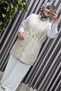 Women's Clothing Plus Size Pearl Detail Quilted Vest - 7