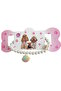 White Color Cat Dog Collar with Pearl and Lobster Figure - 4