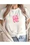 Unisex Oversized Printed Cotton Crew Neck Short Sleeve White T-Shirt Love