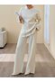 Button Detailed Stylish Tunic Pants Knitwear Set - 5