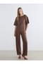 Rmz Gi̇yi̇m Farkiyla Slim Fit Women's Suede Look Trousers