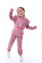 Interlock cotton tracksuit bottom top girl child double suit - 3