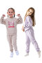 2 Pieces Interlock Cotton Bottom Top Girl Children's Two-Piece Set