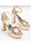 Women's High-Heeled Evening Dress Shoes with Platform and Cross Straps - 5