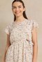 Senior Girls White Printed Chiffon Dress - 4