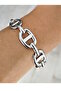 Silver Color Chain Steel Handcuff Bracelet - 5