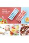 Airabc Ice Cube Tray, Pack of 4 Silicone Ice Cube Trays with Lid, Space-Saving and Stackable, LFGB Certified and BPA Free Square Ice Cube Trays Easy Removal, Blue/Green - 2