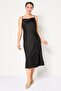 Women Textured Slip Maxi Dress, Black
