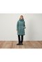 Women's Quilted Coat, Hooded , Sage - 3
