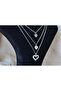 3-Piece Steel Silver Heart Necklace - 5