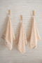 Filiz 50×90 cm 100% Cotton Embroidered Towel Set – 3-Piece, Highly Absorbent, Ultra Soft, with Hanger - 3