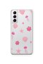 Samsung Galaxy S22 Compatible Pink Sea Theme Patterned Transparent Phone Case
