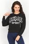 Women Sportswear Fit Long Sleeves Sweatshirt, Black/White