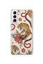 Samsung Galaxy S22 Compatible Tiger and Snake Patterned Transparent Phone Case