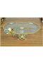 Lüxs Metal Leg Gold Oval Butterfly Shape Presentation Tray & Cookie Bowl - 2