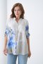 Long Sleeve Cotton Stylish Plus Size Patterned Curve Comfortable Italian Linen Shirt Suitable for Women's Hijab