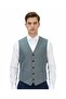 V-Neck Plaid Men's Vest Green 50671
