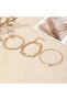Women's Gold Color Stone Love Bracelet Set 0330 - 4