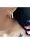 Xuping Double Looking, Stone Earrings-Rose Color Acr7103