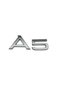 Trunk emblem AUDI A5, silver/chrome