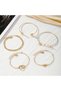 Women's Gold Color 5-Piece Elegant Bracelet Set Butterfly Love 0332 - 5
