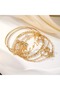 Women's Gold Color 5-Piece Elegant Bracelet Set Butterfly Love 0332 - 7