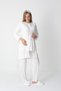 Women's Ecru Special Design Lace Detailed Winter Long Sleeve Maternity Pajama Set - 6